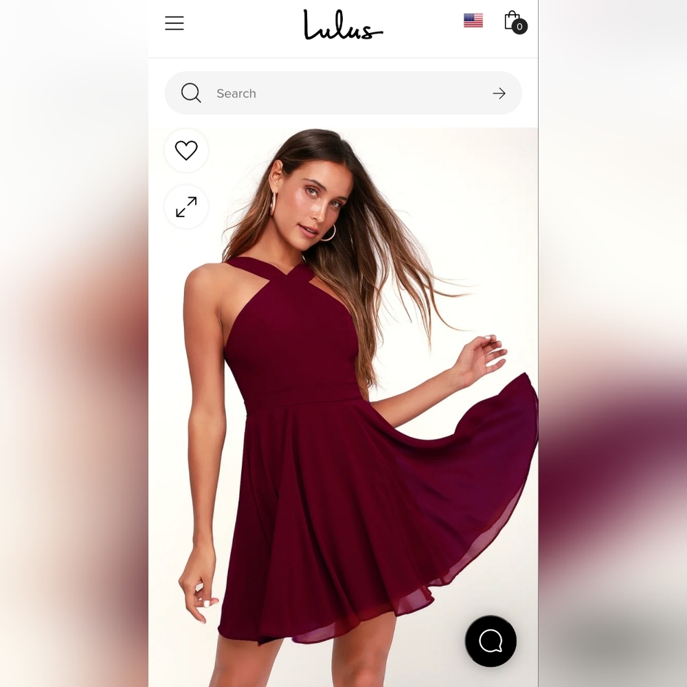 Lulu's Forevermore Burgundy Skater Dress